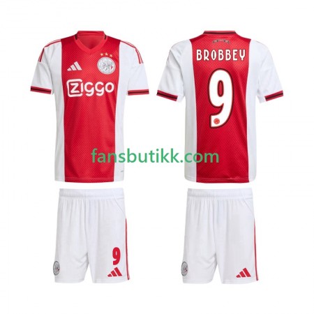 Fotballdrakt AFC Ajax Brian Brobbey 9 Barn Hjemmetrøye 2025-2026 Kortermet